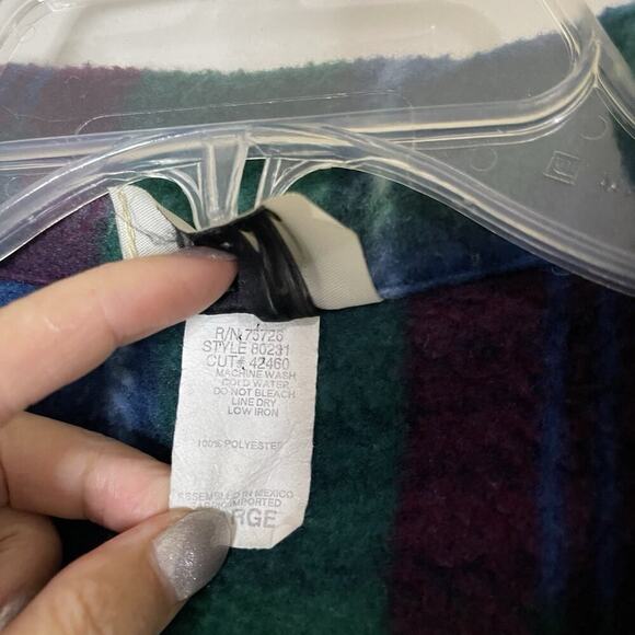 TEDDI vintage flannel blue green soft button front shirt large - Picture 3 of 5